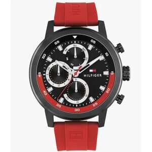 New-Tommy Hilfiger Rocky 1792178 Multifunction Black Dial Silicone Men’s Watch